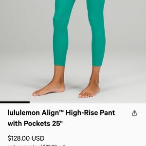 Lulu align high rise size 6